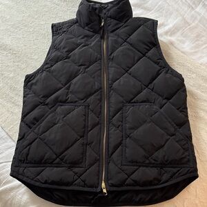 NWT J. Crew Black Quilted Vest